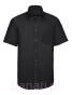 Męska koszula krótki rękaw 100% bawełna Russell Z957 czarna