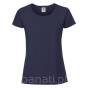 koszulka granatowa, T-shirt damski, Lady-fit 100% bawełna F186, ciemnogranatowy