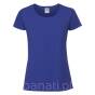 koszulka niebieska, T-shirt damski, Lady-fit 100% bawełna F186, niebieski, royal blue