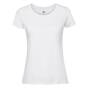 koszulka biała, T-shirt damski, Lady-fit 100% bawełna F186, biały, white, dla pielęgniarki, do szpitala