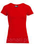 T-shirt damski V-neck dla kobiet, Promodoro E3086 czerwony