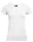 T-shirt damski V-neck dla fryzjerek Promodoro E3086 biały