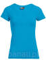 T-shirt damski V-neck dla pracowników SPA Promodoro E3086 turkusowy