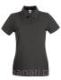 grafitowy, Polo damska Fruit of the loom Premium 100% bawełna F520 dla kobiet, 