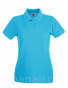 morski Polo damska Fruit of the loom Premium 100% bawełna F520 oceaniczny aqua lazurowy lato wakacje morze plaża sport rekreacja jogging